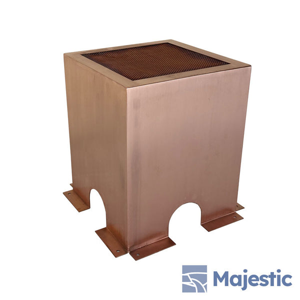 10" Square Boxed Fountain Splash Guard Reduction Screen Copper