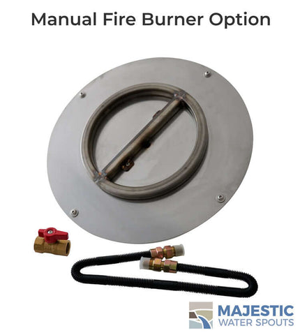 Manual Fire Burner for Pool or Fountain Bowl