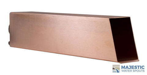 Eden <br> 3" Long Box Scupper - Brushed Copper