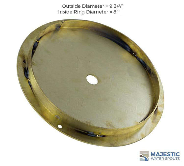 Alanso 9 3/4" Round Skimmer Lid/Cover Brass