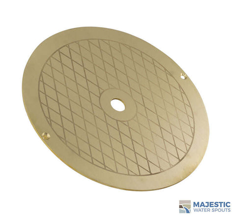 Brass Alanso Skimmer Lid 9 3/4 Deck Lid for round Pentair and Hayward Skimmers