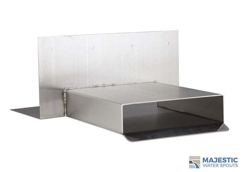 Eaton <br> 8" Rectangle Roof Drainage Scupper - Stainless Steel