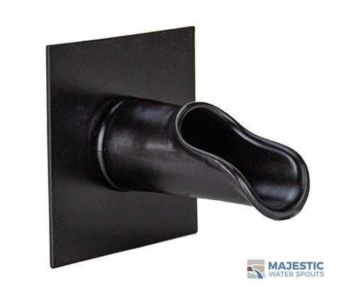 Bruni Rubbed Black Bronze Water Spout for Fountain