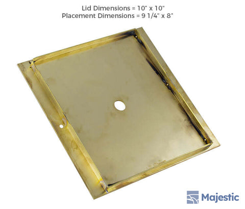 Russo <br> 10" Square Skimmer Lid - Brass