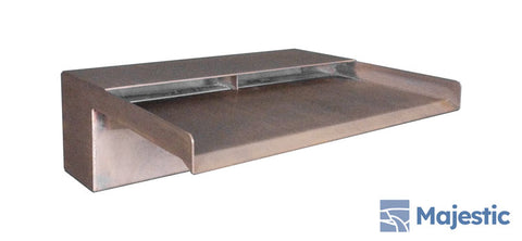 Zanardi <br> 12" Open Top Waterfall Spillway - Copper