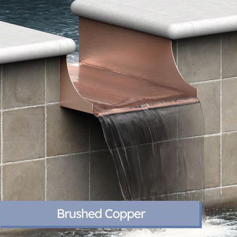 Monaco <br> 12" Spa-to-Pool/Fountain Spillway - Copper