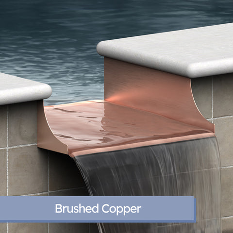 Monaco <br> 18" Spa-to-Pool/Fountain Spillway - Copper