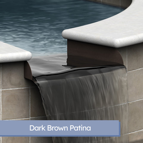 Lombardi <br> 18" Curved Spa/Fountain Spillway - Copper