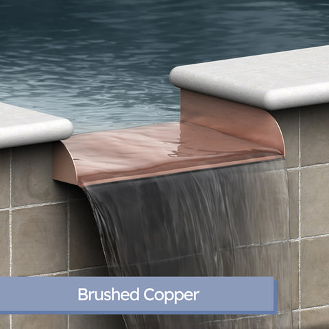 Lombardi <br> 18" Spa-To-Pool/Fountain Spillway - Copper