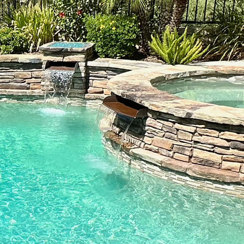 Lombardi <br> 24" Curved Spa/Fountain Spillway - Copper