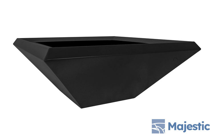 black square plant pots Canto 24" Square Planter Bowl Pot with Black Finish