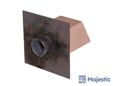 Gallant <br> 2" Square Water Spout - Brushed Copper