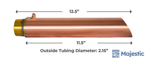 Keegan <br> 2" Water Fountain Spout - Copper