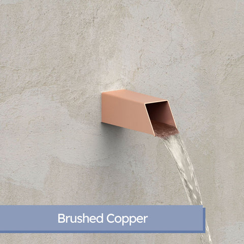 Ericsson <br> 2" Square Water Spout - Brushed Copper