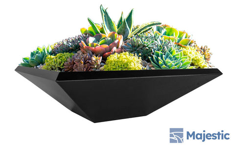 Canto <br> 31" Square Planter Bowl/Pot - Satin Black