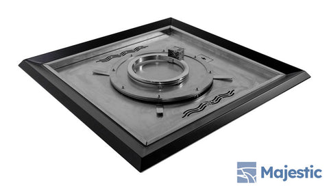 Canto <br> 32" Square Outdoor Fire Bowl - Satin Black