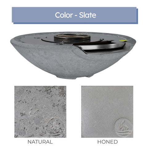 Redondo <br> 33" Hemisphere Water & Fire Bowl - Cast Stone Concrete