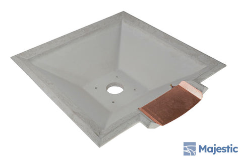 Piazza <br> 33" Square Water Bowl - Cast Stone Concrete