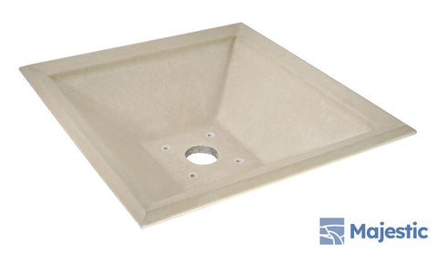 Piazza <br> 33" Square Planter Bowl - Cast Stone Concrete