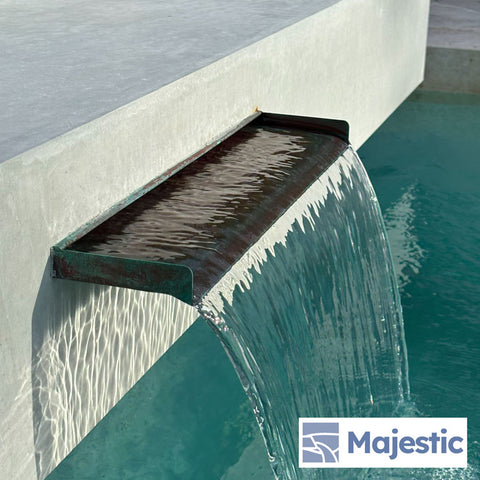 Zanardi <br> 36" Open Top Waterfall Spillway - Copper