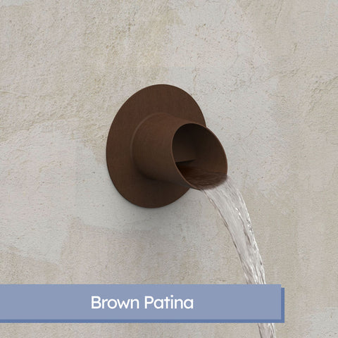 Waverly <br> 3" Round Water Spout - Brushed Copper