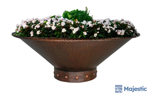 Clemente <br> 42" Round/Cone Planter Bowl - Hammered Copper