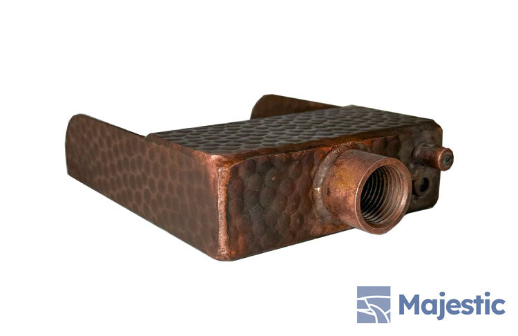 Mosegi <br> 4" Rectangular Water Spout - Hammered Copper