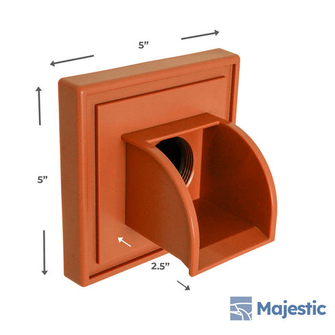 Marcello <br> Square Water Feature Spout - Terracotta