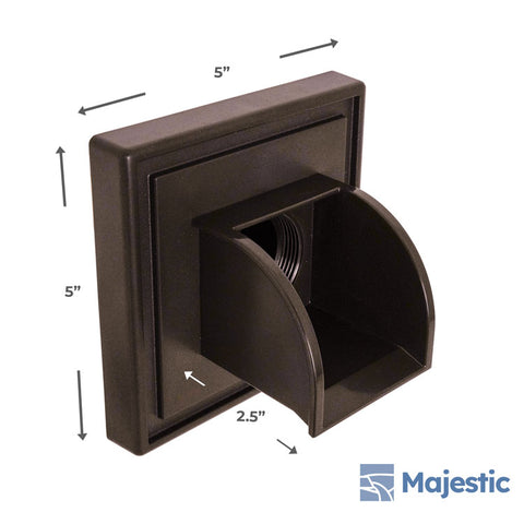 Marcello <br> Square Water Feature Spout - Musket Brown