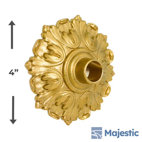 Sophia <br> 3/4" Rosette Cast Brass Water Fountain Emitter