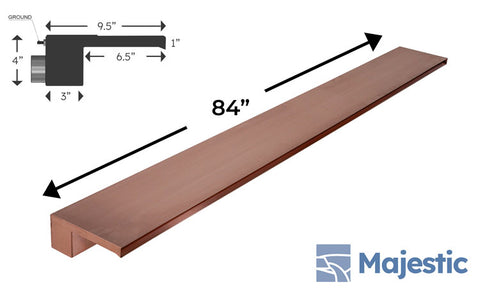 Zanardi <br> 84" Closed Top Waterfall Spillway - Copper