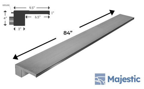 Zanardi <br> 84" Closed Top Waterfall Spillway - Stainless Steel