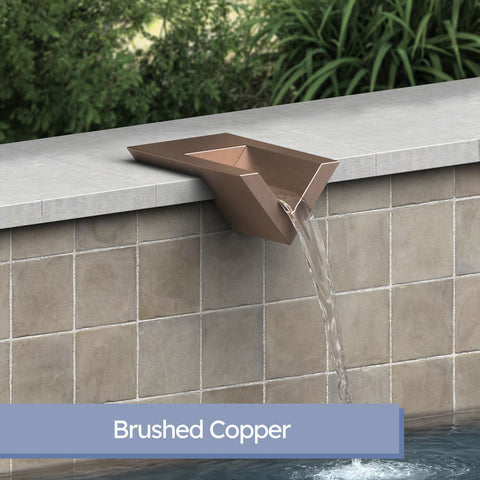 Valencia <br> 8" V-Style Wedge Water Scupper - Copper