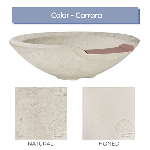 Redondo <br> 33" Hemisphere Water Bowl - Cast Stone Concrete