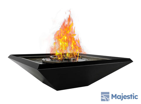 Canto <br> 31" Square Outdoor Fire Bowl - Satin Black