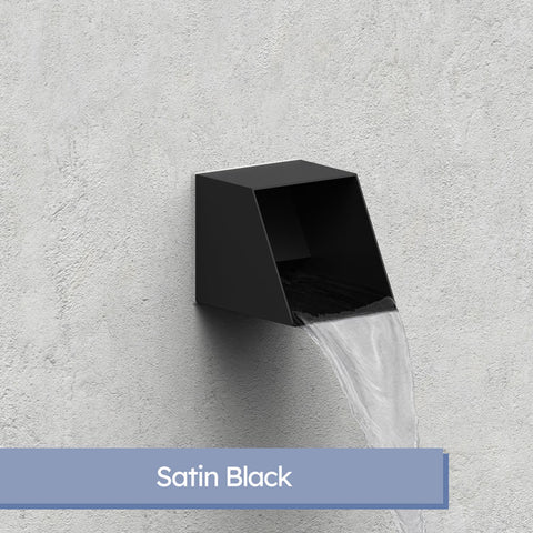 Cecetto <br> 4" Square Water Fountain Spout - Satin Black