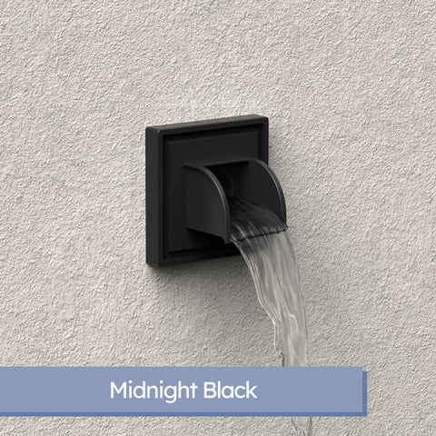 Marcello <br> Square Water Feature Spout - Midnight Black