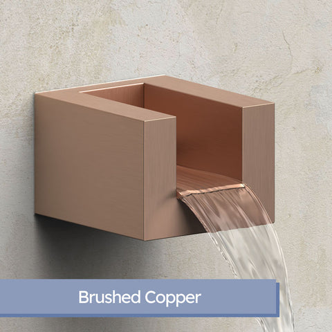 Cayman <br> 8" U-Style Pool/Fountain Scupper - Copper
