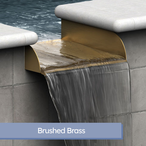 Lombardi <br> 12" Spa-to-Pool/Fountain Spillway - Brass