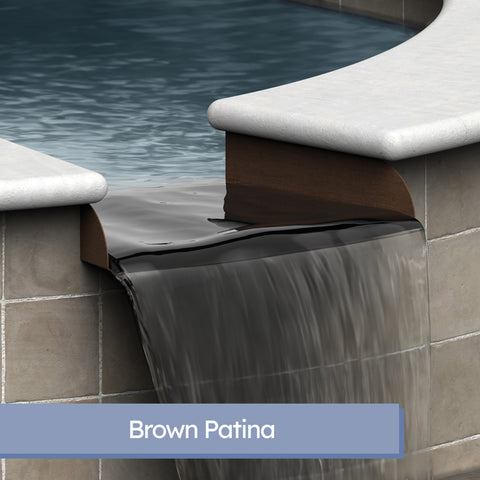 Lombardi <br> 18" Curved Spa/Fountain Spillway - Copper