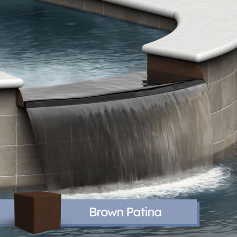 Lombardi <br> 36" Curved Spa/Fountain Spillway - Copper