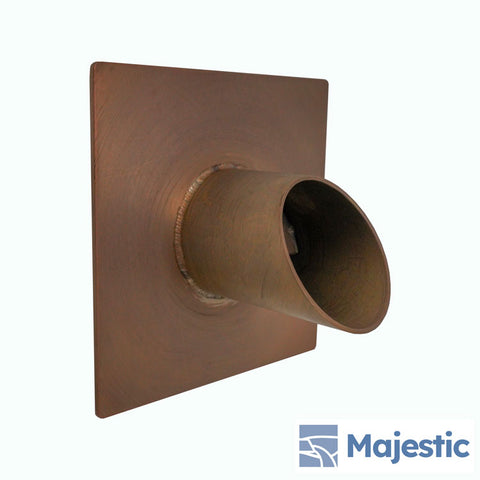 Waverly <br> 1.5" Square Water Spout - Brushed Copper