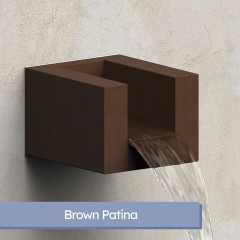 Cayman <br> 8" U-Style Pool/Fountain Scupper - Copper