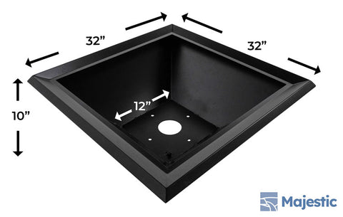 Canto <br> 32" Square Planter Bowl/Pot - Satin Black