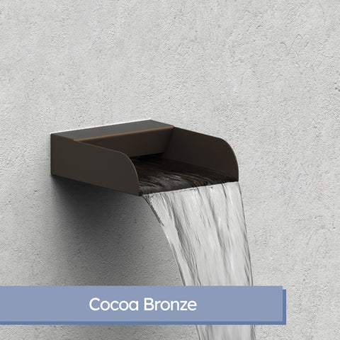 Mosegi<br>6” Rectangular Water Spout - Cocoa Bronze