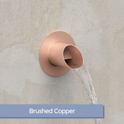 Waverly <br> 3" Round Water Spout - Brushed Copper