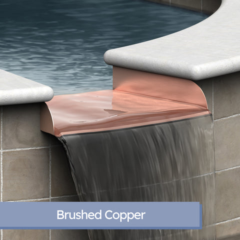 Lombardi <br> 18" Curved Spa/Fountain Spillway - Copper