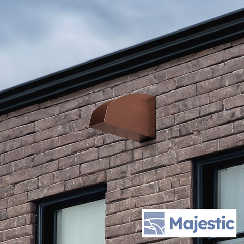 Johnstone <br> 8" Tall Roof Drainage Scupper - Copper