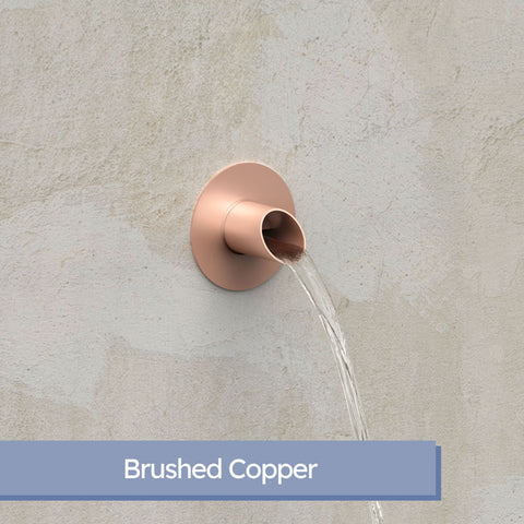 Waverly <br> 1.5" Round Water Spout - Brushed Copper