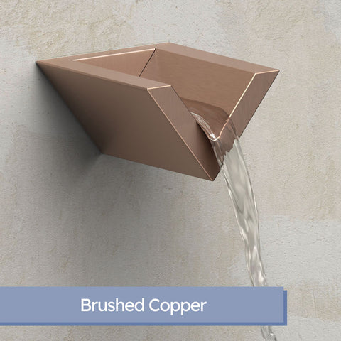 Valencia <br> 8" V-Style Wedge Water Scupper - Copper